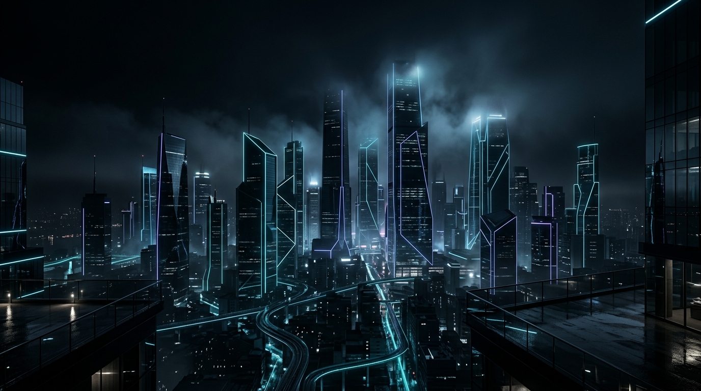 Skyline Cyber Metropolis Panorama